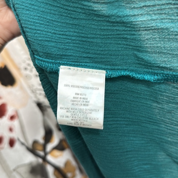 Women’s O’Neill Saltwater Solids Avery Cover-Up Teal Dress. Size XS - Picture 10 of 13